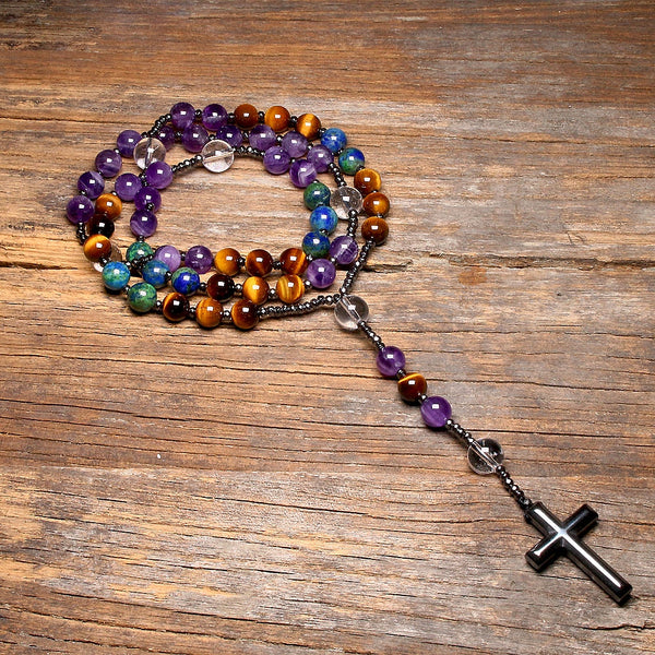 Purple Amethyst Rosary-ToShay.org