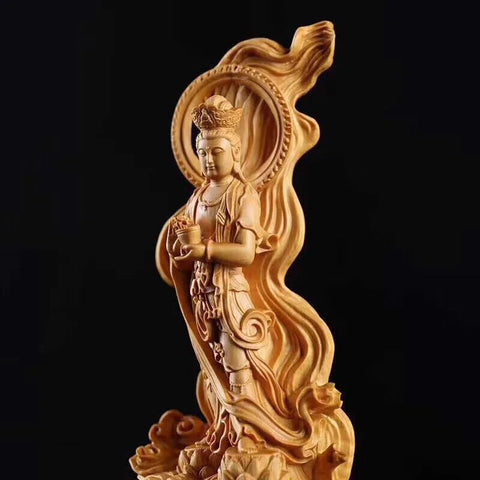 Wood Guanyin Statue-ToShay.org