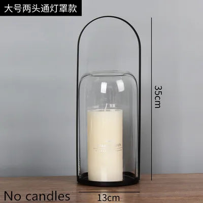 Clear Glass Candle Holder-ToShay.org