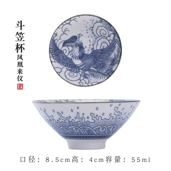 Blue White Porcelain Cups-ToShay.org