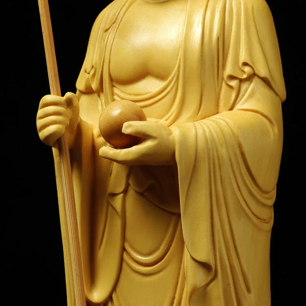 Wood Ksitigarbha Buddha-ToShay.org