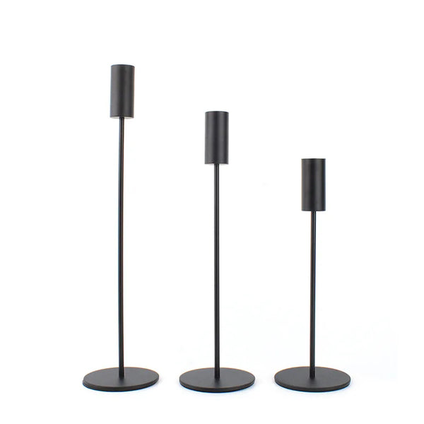 Black Stem Candle Holder-ToShay.org