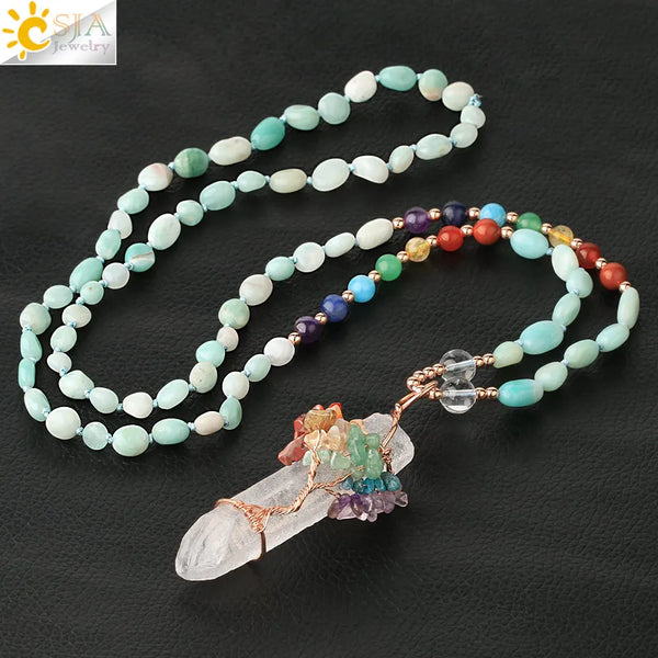 Chakra Bead Pendant Necklace-ToShay.org