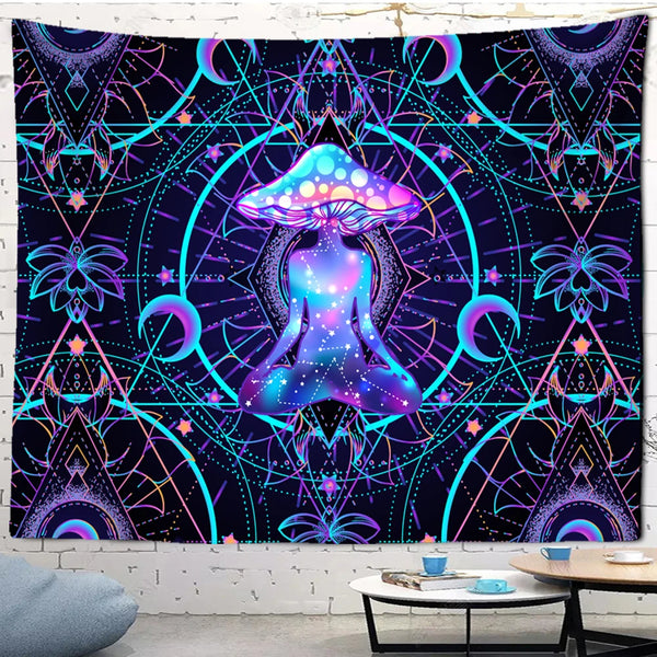 Mushroom Art Tapestry-ToShay.org