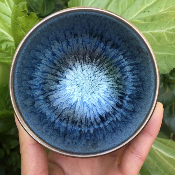 Blue Glaze Ceramic Tea Cup-ToShay.org