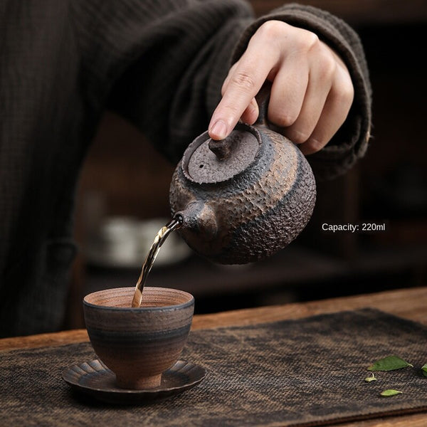 Rust Glaze Stoneware Teapot-ToShay.org