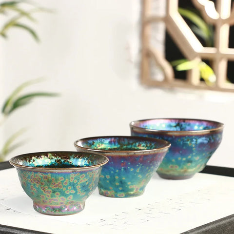 Blue Glaze Ceramic Tea Cup-ToShay.org