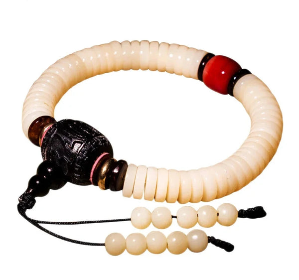 Tibetan Deer Bone Mala Bracelet-ToShay.org