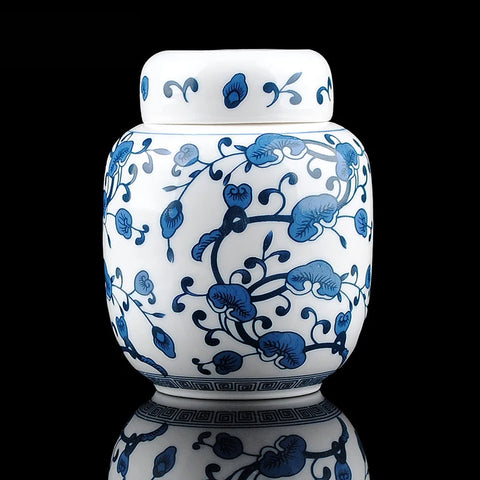 Blue White Tea Caddy-ToShay.org