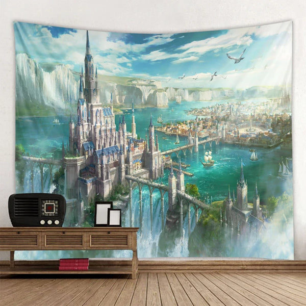 Fairy Tale Castle Tapestry-ToShay.org