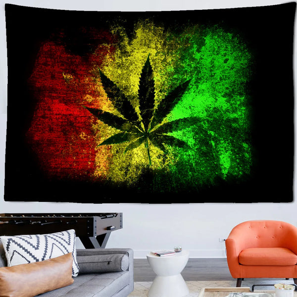 Fluorescent Leaf Art Tapestry-ToShay.org