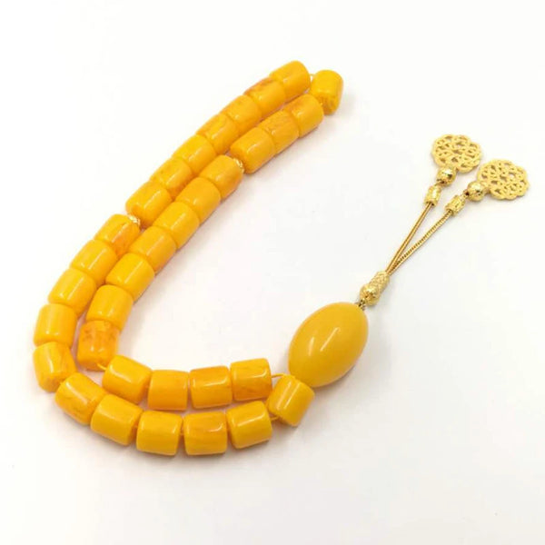 Yellow Amber Prayer Beads-ToShay.org