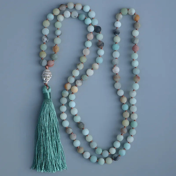 Blue Amazonite Mala Beads-ToShay.org