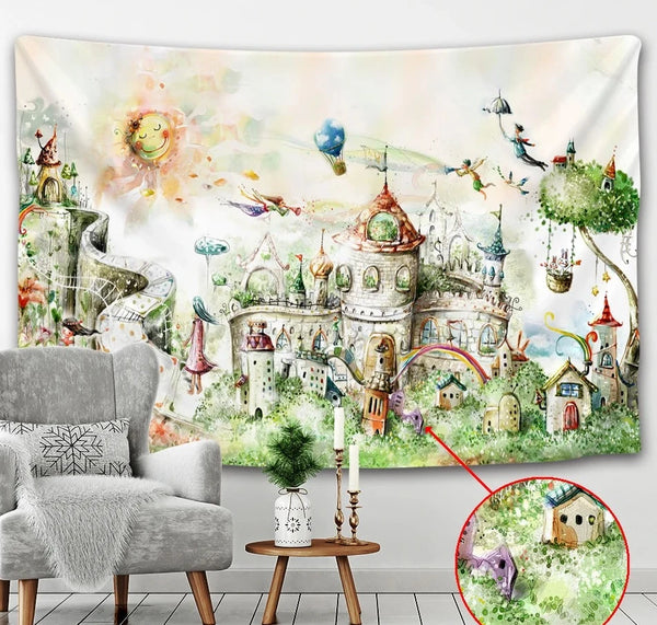 Fairy Castle Art Tapestry-ToShay.org