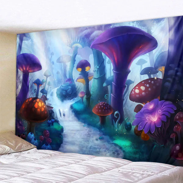 Mushroom Forest Tapestry-ToShay.org