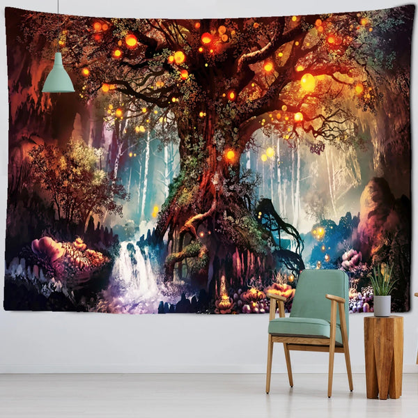 Tree Lantern Art Tapestry-ToShay.org