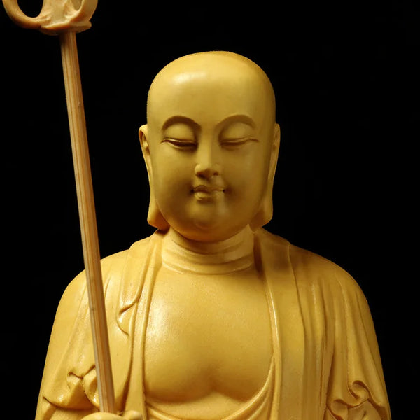 Wood Ksitigarbha Buddha-ToShay.org