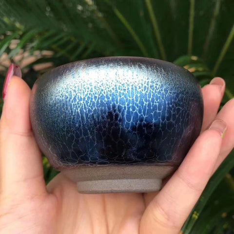 Blue Glaze Ceramic Tea Cup-ToShay.org