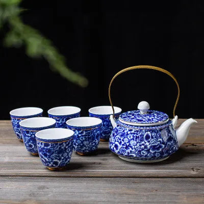 Blue White Porcelain Tea Set-ToShay.org