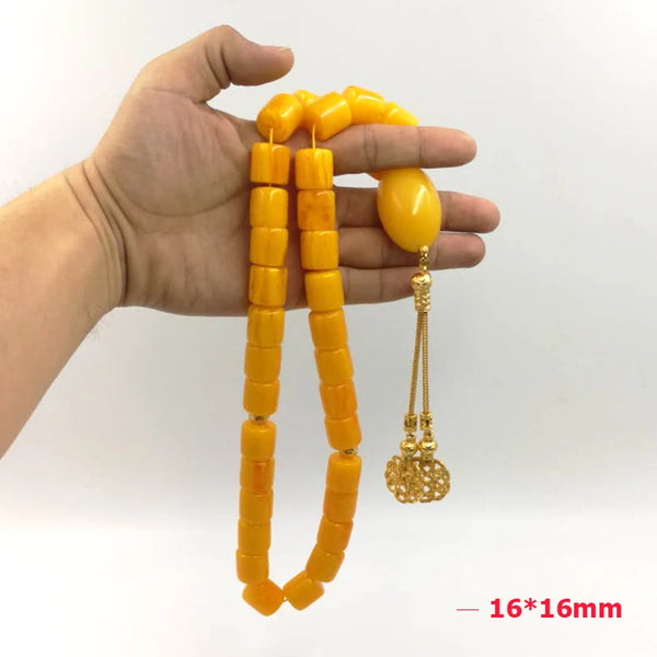 Yellow Amber Prayer Beads-ToShay.org