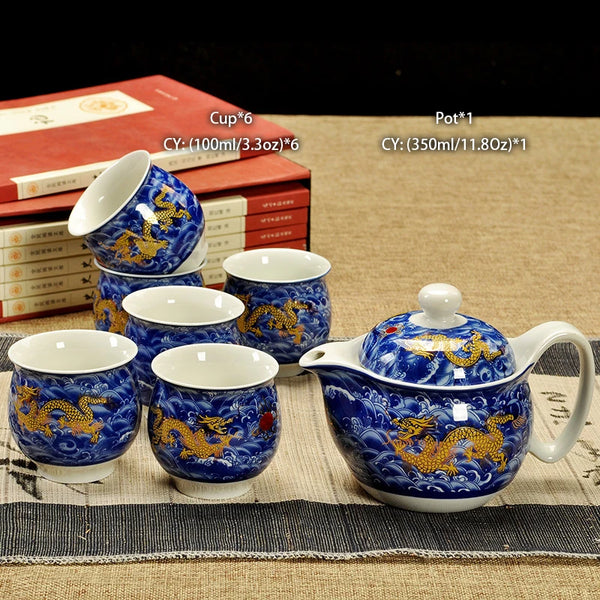 White Painted Ceramic Tea Sets-ToShay.org