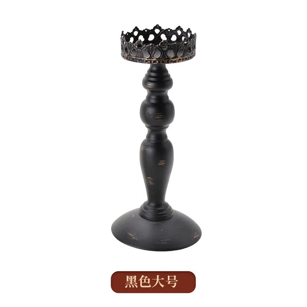 Black Iron Candle Holder-ToShay.org