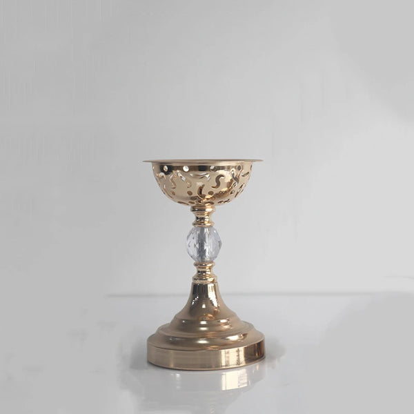 Gold Crystal Vase Candle Holder-ToShay.org