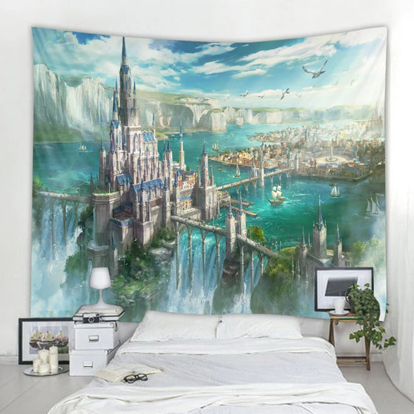 Fairy Tale Castle Tapestry-ToShay.org