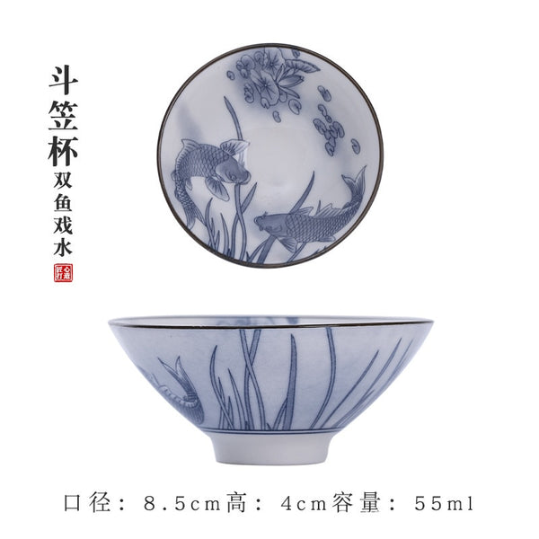 Blue White Porcelain Cups-ToShay.org