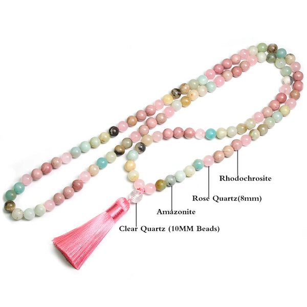 Pink Rhodochrosite Mala Beads-ToShay.org