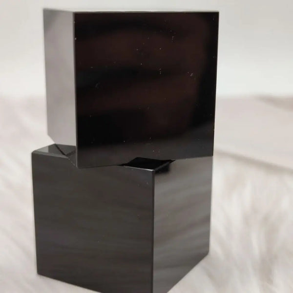 Black Obsidian Quartz Cube-ToShay.org