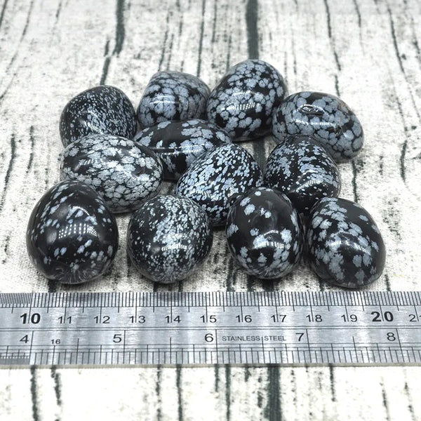 Black Snowflake Obsidian Stones-ToShay.org