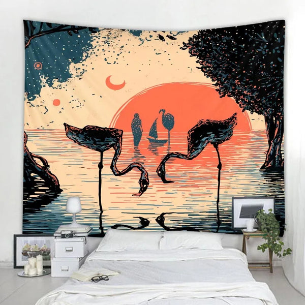 Tropical Bird Art Tapestry-ToShay.org