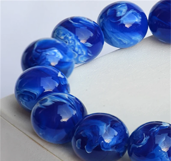 Blue Amber Honey Wax Bracelet-ToShay.org