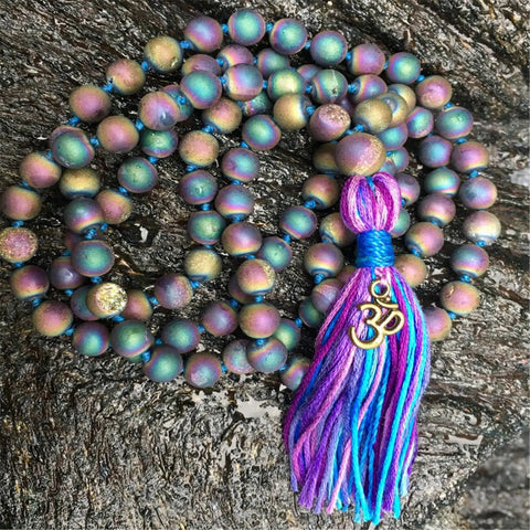 Rainbow Hematite Mala Beads-ToShay.org