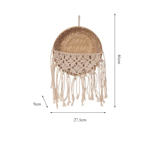 Rattan Macrame Hanging Basket-ToShay.org