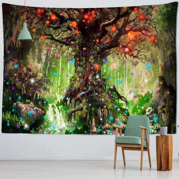 Tree Lantern Art Tapestry-ToShay.org