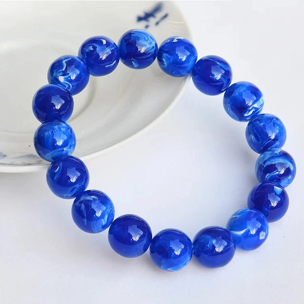 Blue Amber Honey Wax Bracelet-ToShay.org