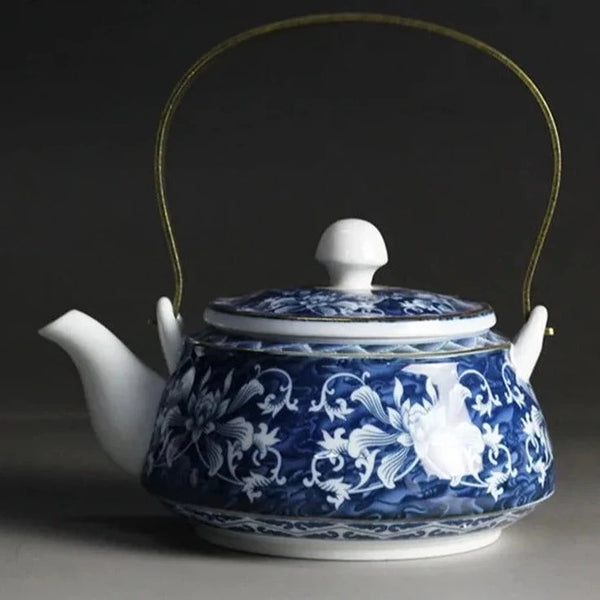 Blue White Porcelain Tea Pot-ToShay.org