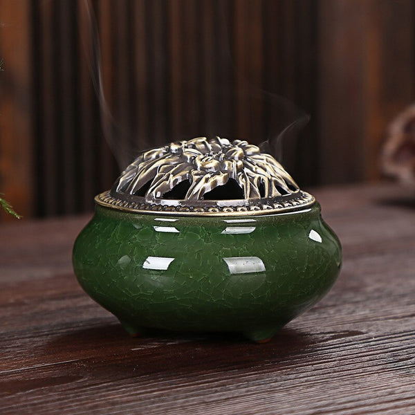 Ice Crack Ceramic Incense Burners-ToShay.org