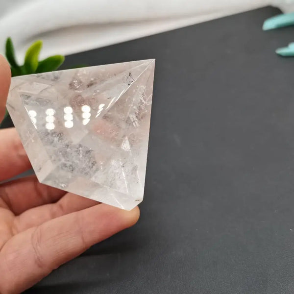 Clear White Crystal Pyramid-ToShay.org