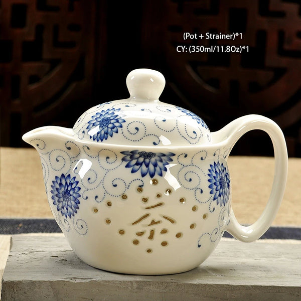 White Painted Ceramic Tea Sets-ToShay.org