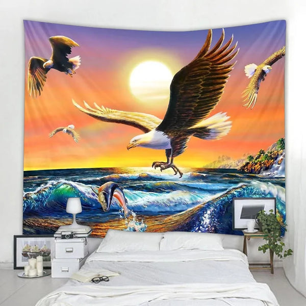 Tropical Bird Art Tapestry-ToShay.org