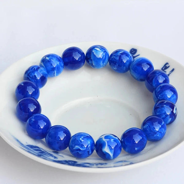 Blue Amber Honey Wax Bracelet-ToShay.org