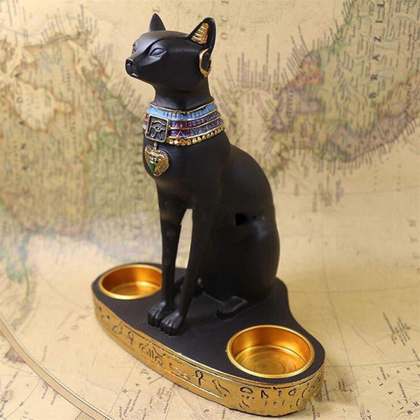 Egyptian Cat Candle Holder-ToShay.org