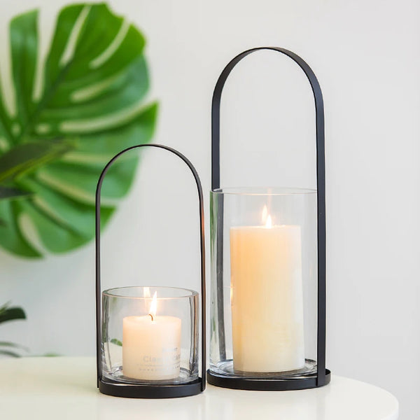 Clear Glass Candle Holder-ToShay.org