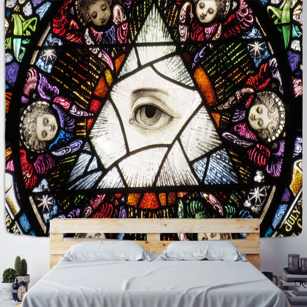 Stain Glass Eye Art Tapestry-ToShay.org