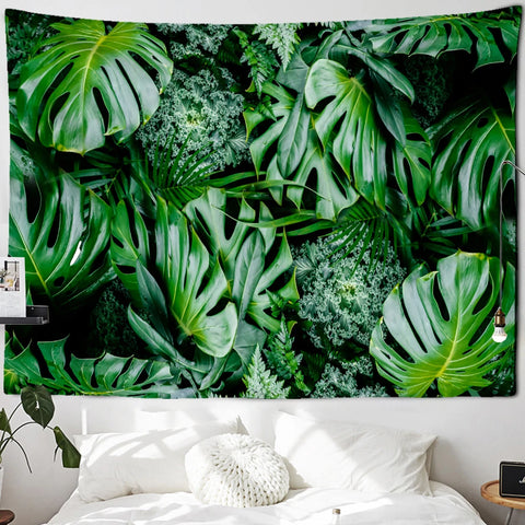 Tropical Palm Leaf Tapestry-ToShay.org