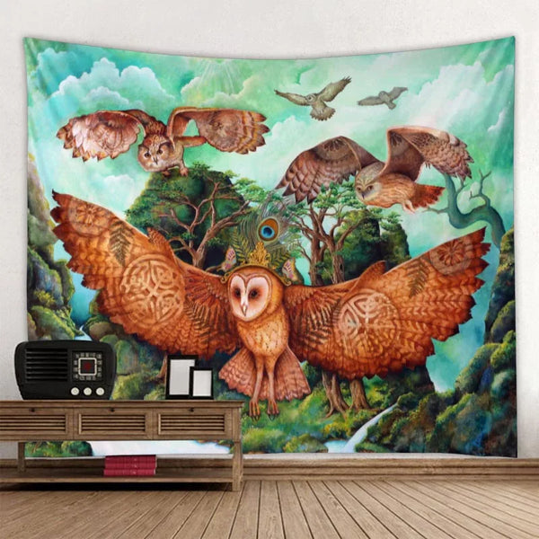 Owl Art Tapestry-ToShay.org