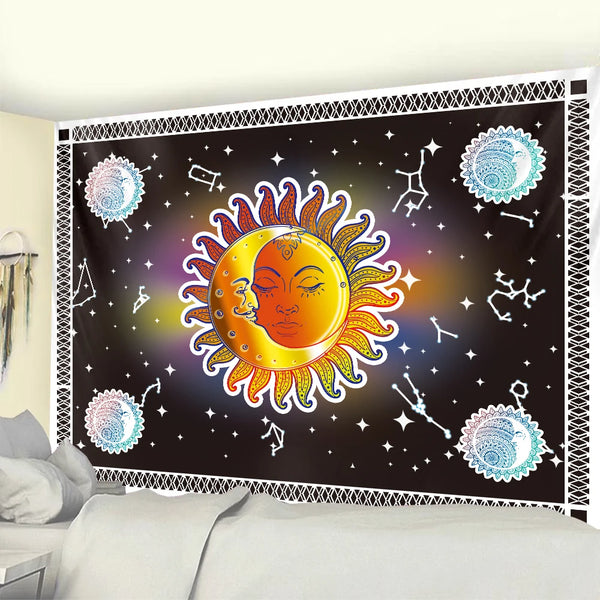 Sun Moon Mandala Tapestry-ToShay.org